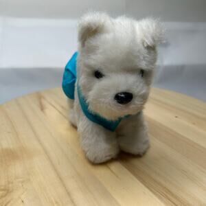 American Girl 7" Dog Pet 2014 BKB77 with Outfit Dog White Terrier Poseable